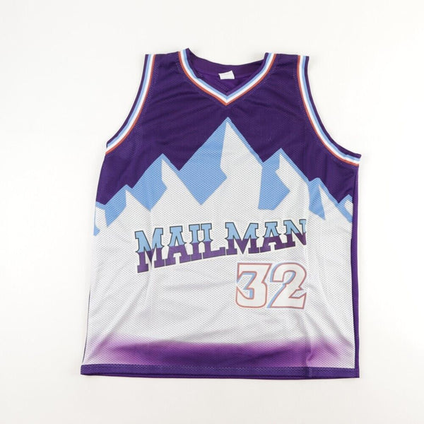 Karl Malone Utah Jazz Autographed Mitchell & Ness Green Basketball Jersey