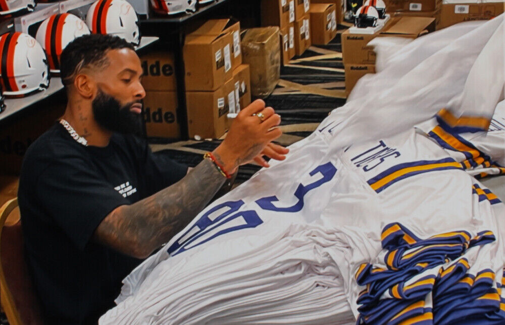 Odell Beckham Jr. & Jarvis Landry Signed LSU Tigers Jersey (JSA COA) Browns WR's