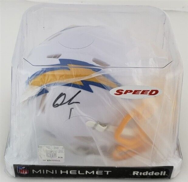 Deandre Carter Signed Los Angeles Chargers Mini Helmet (Beckett) Wide Receiver