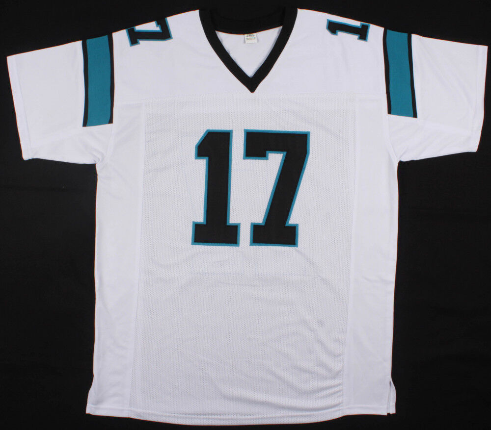 Devin Funchess Signed Panthers White Jersey (JSA)Carolina Wide Receiver/Michigan