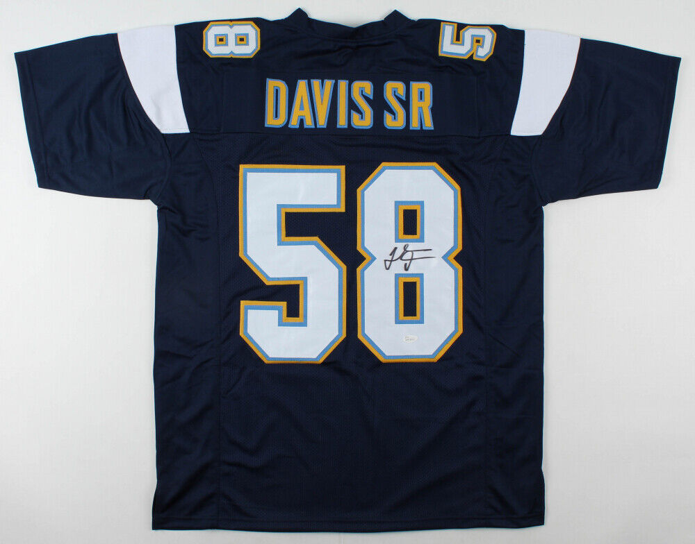 Thomas Davis Sr. Signed Los Angeles Chargers Jersey (JSA COA) 3×Pro Bowl L.B