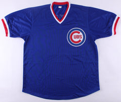 Rafael Palmeiro Signed Blue Cubs Jersey (JSA COA) 500 Home Run & 3000 Hit Club