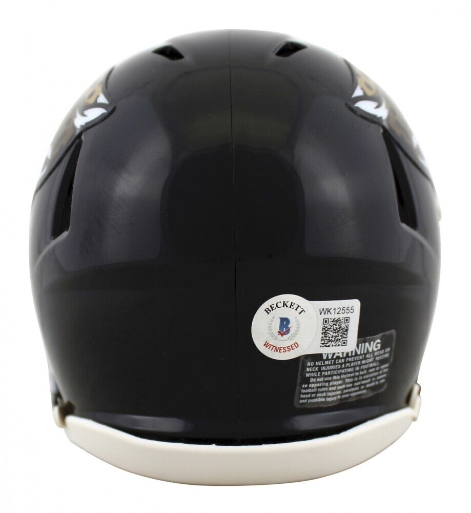 Fred Taylor Signed Jacksonville Jaguars Mini Helmet (Beckett) 2007 Pro Bowl R.B.