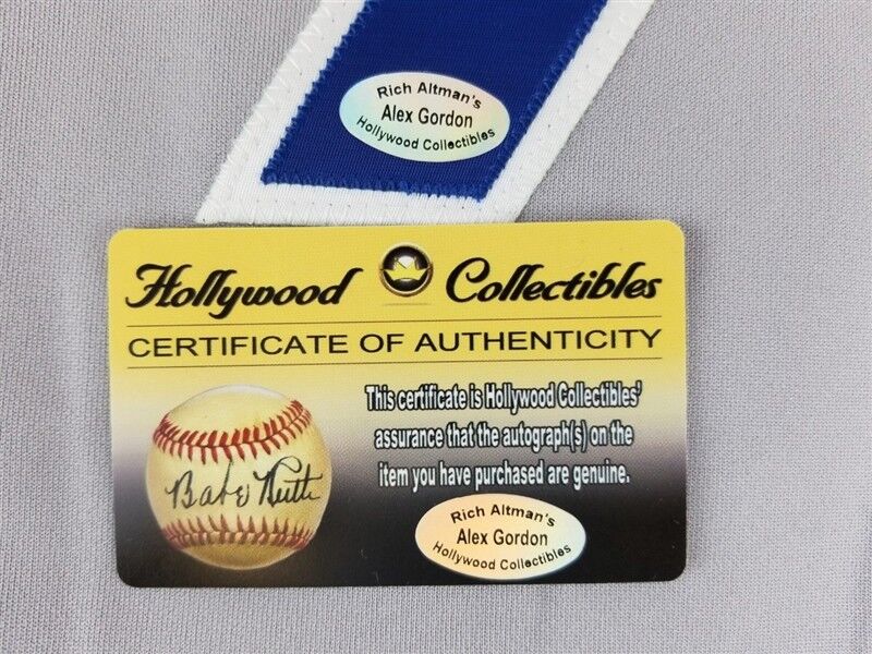 Alex Gordon Signed Kansas City Royals Russell Athletics Jersey (Hollywood COA)