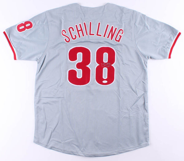 Curt Schilling Signed Philadelphia Phillies Jersey (JSA COA) World Ser –