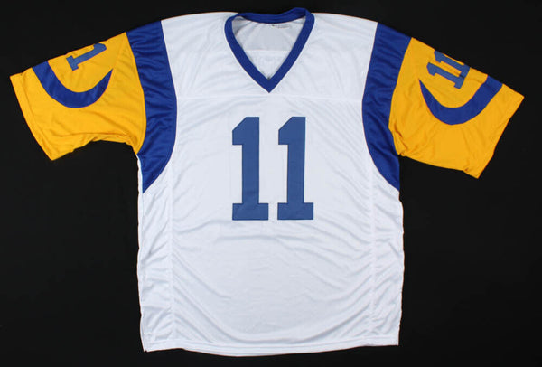 Jim Everett Signed Rams White Jersey (JSA COA) Los Angeles