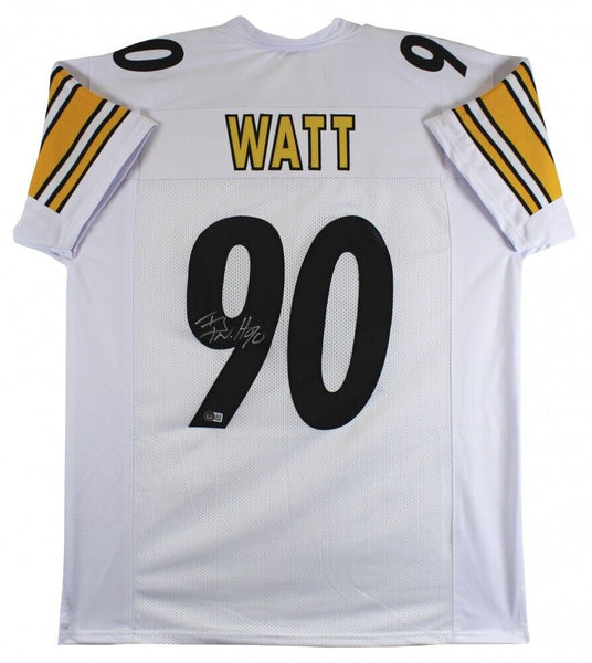 Framed Autographed/Signed TJ T.J. Watt 33x42 Pittsburgh CR Jersey Beck –  Super Sports Center