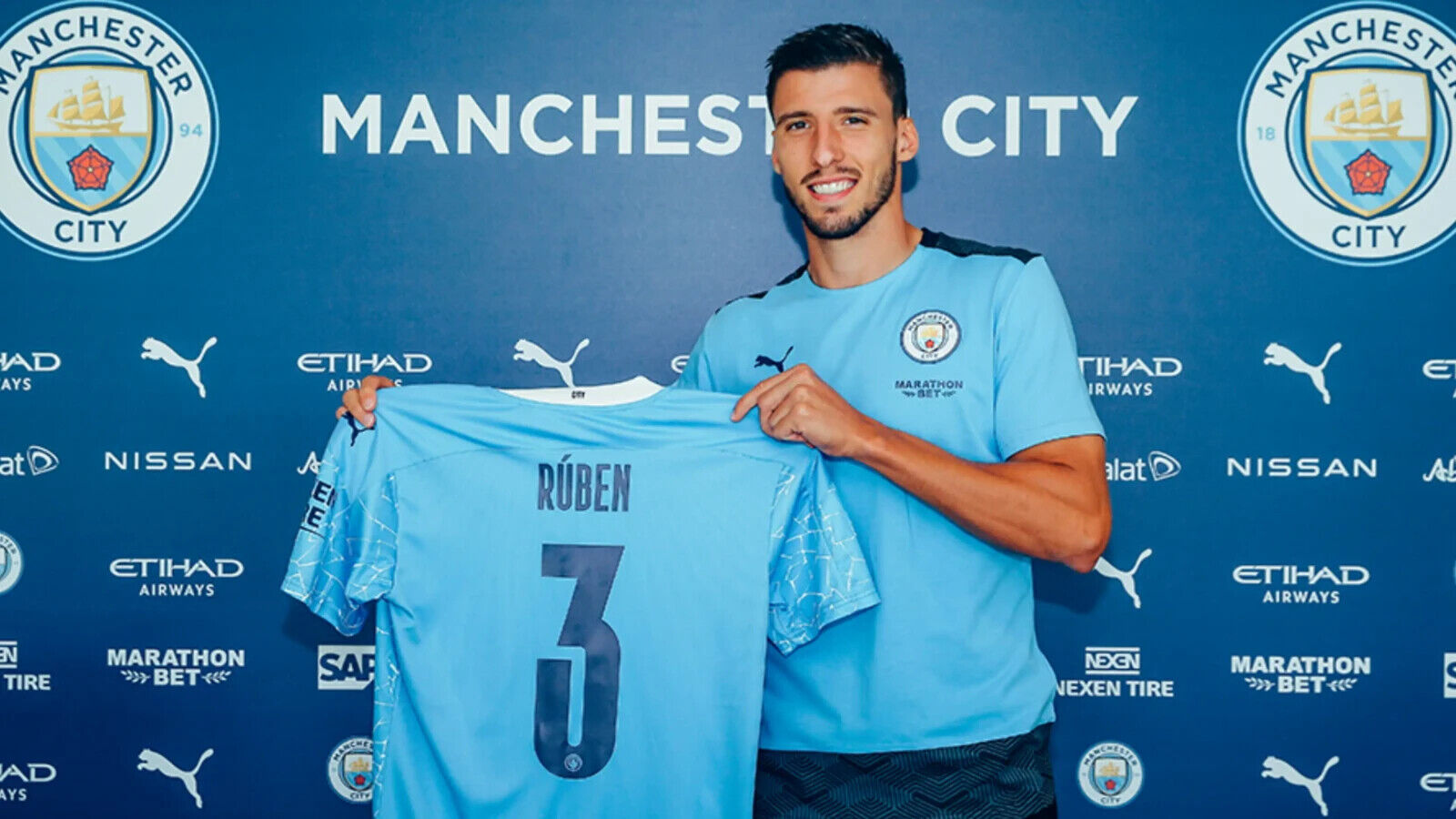 Ruben Dias Signed Manchester City F C Jersey (Beckett) Portugal National Team