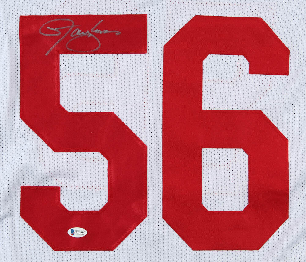 Lawrence Taylor Signed New York Giants Jersey (Beckett COA) 2×Super Bowl Champ