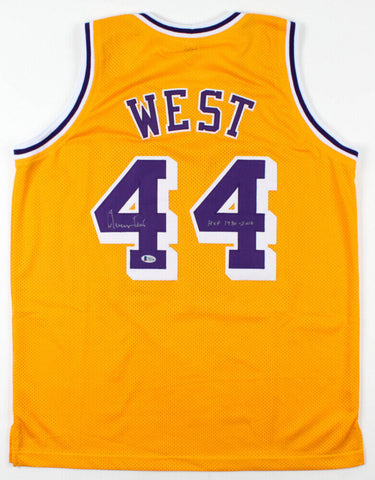 Jerry West Signed Los Angeles Lakers Jersey Inscribed HOF 1980-2010(Beckett COA)