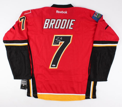 TJ Brodie Signed Calgary Flames Reebok Jersey (Beckett COA) All Star Defensman