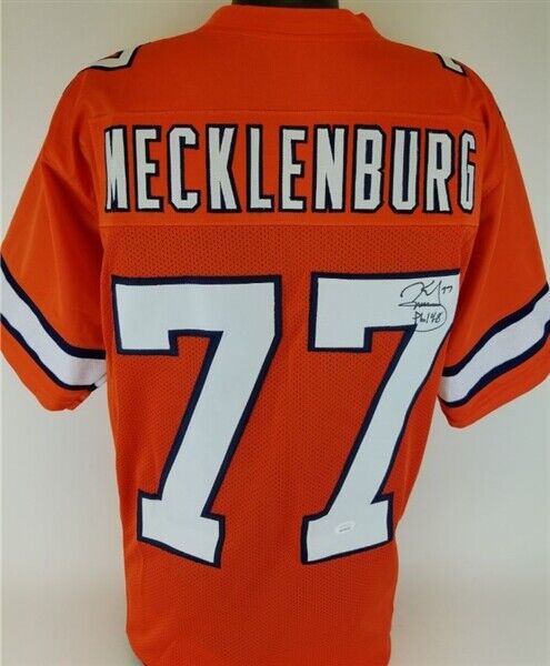 Karl Mecklenburg Signed Denver Broncos Jersey (JSA Hologram) 6xPro Bowl L.B.