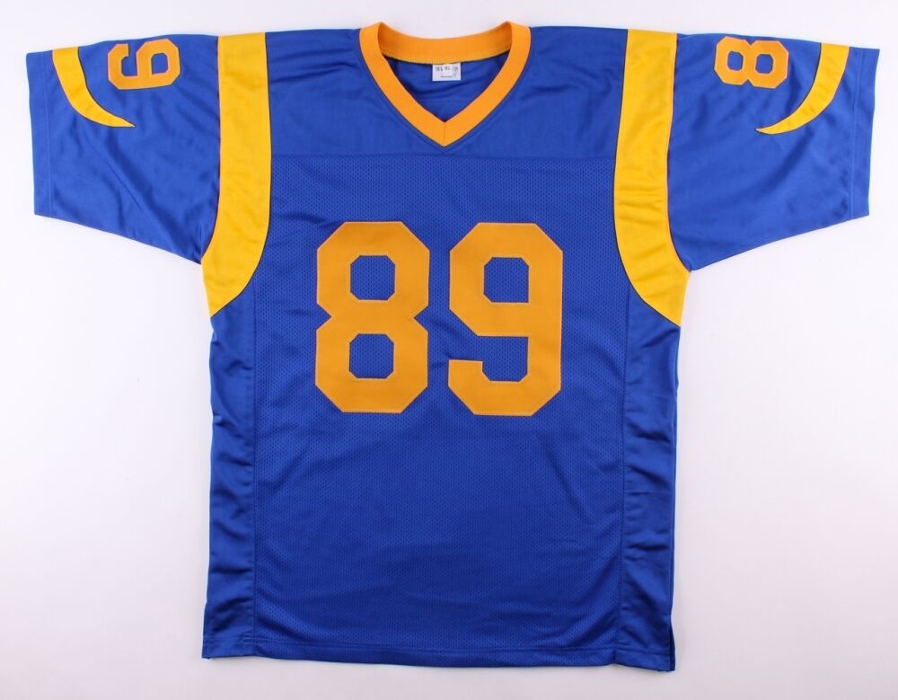 Fred Dryer Signed Rams Throwback Jersey (JSA COA) Los Angeles Rams D.E 1972–1981