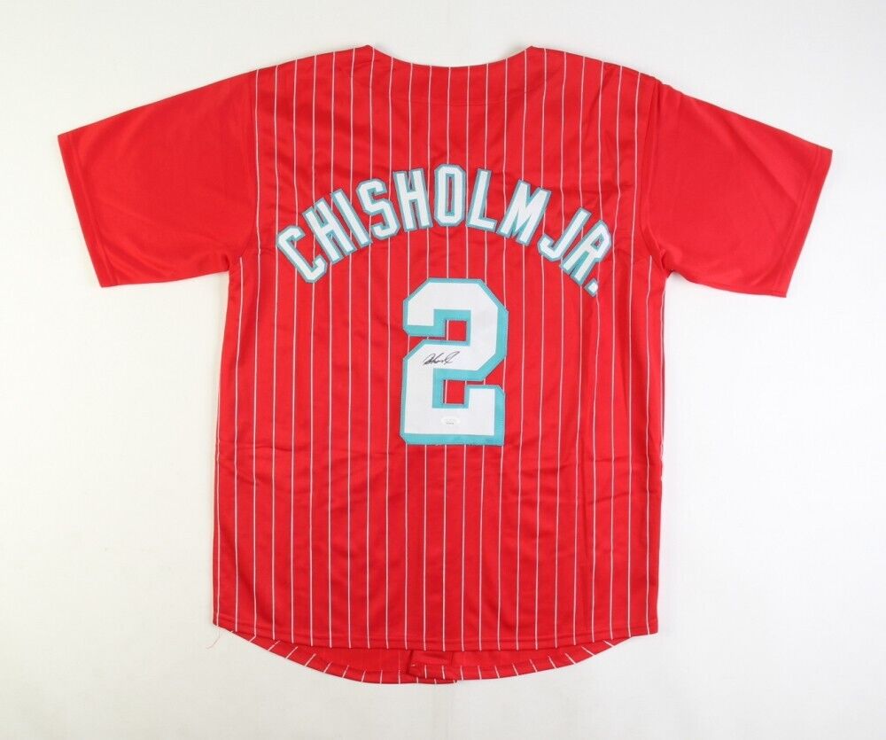 Jazz Chisholm Signed Florida Marlins Jersey JSA COA / Miami All Star 2nd Baseman
