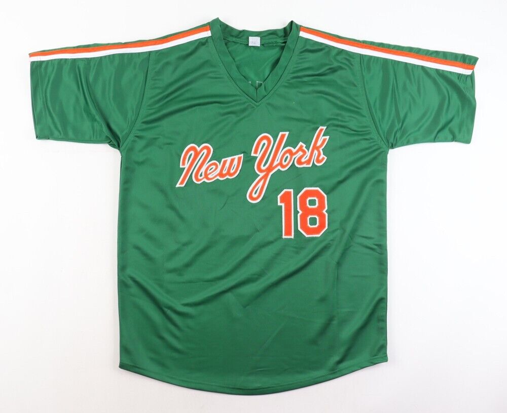 Darryl Strawberry Signed New York Mets St. Patrick's Day Green Jersey (JSA COA)