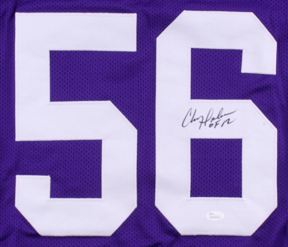 Chris Doleman Signed Vikings Jersey Inscribed "HOF 12" (JSA COA) 8xPro Bowl D.E.