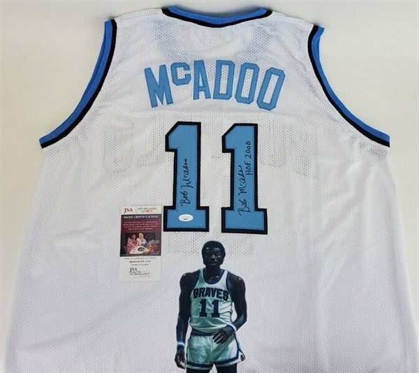 Bob McAdoo Signed Lakers Career Highlight Stat Jersey Inscribed