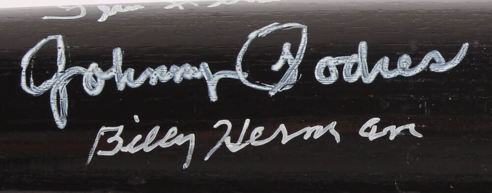 Brooklyn Dodgers Rawlings Team Highlight Stat Bat Signed by (5) 1940's & 1950's