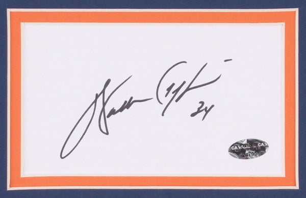 Walter Payton Signed Bears 12x15 Custom Framed Trading Card