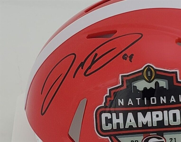 Jordan Davis Signed Georgia Bulldogs Mini Helmet (JSA COA) 2021 National Champs