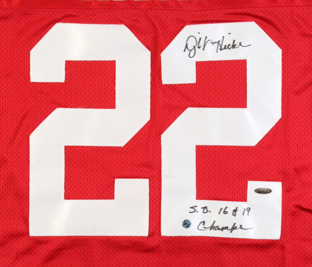 Dwight Hicks Signed San Francisco 49ers Jersey Inscribed "S.B. 16 & 19 Champs"