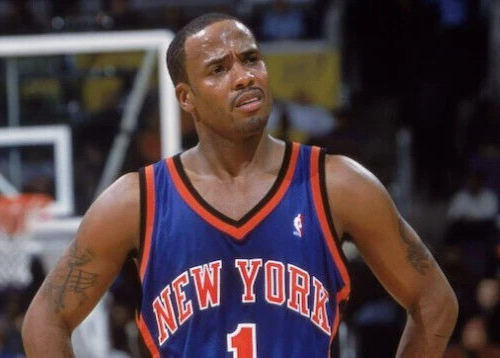 Chris Childs Signed Knicks Blue Jersey (Steiner) New York Guard 1994–2001