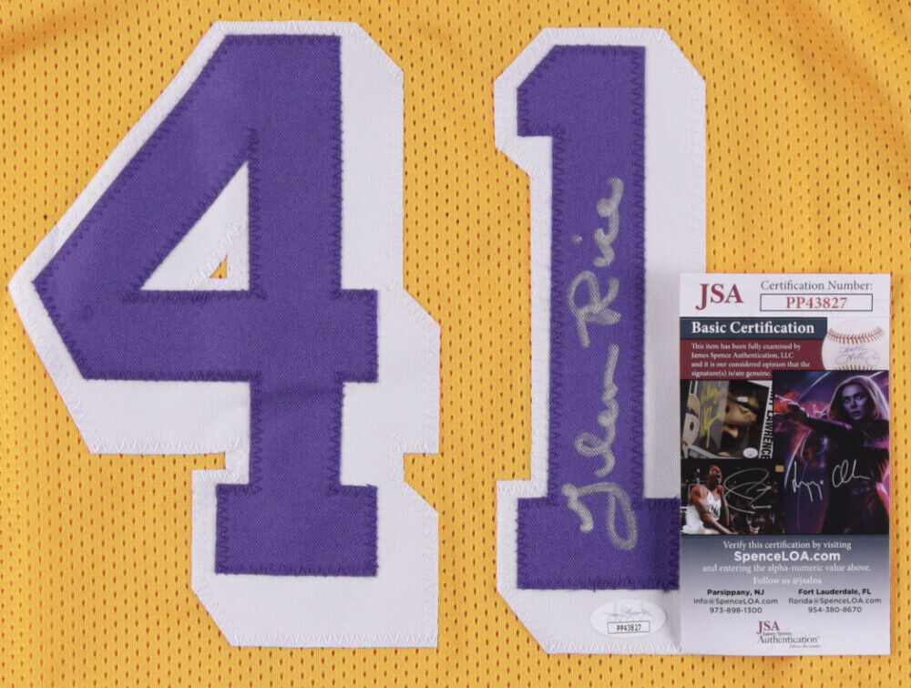 Glen Rice Signed Los Angeles Lakers G-Money Jersey (JSA COA) Yellow Home Jersey