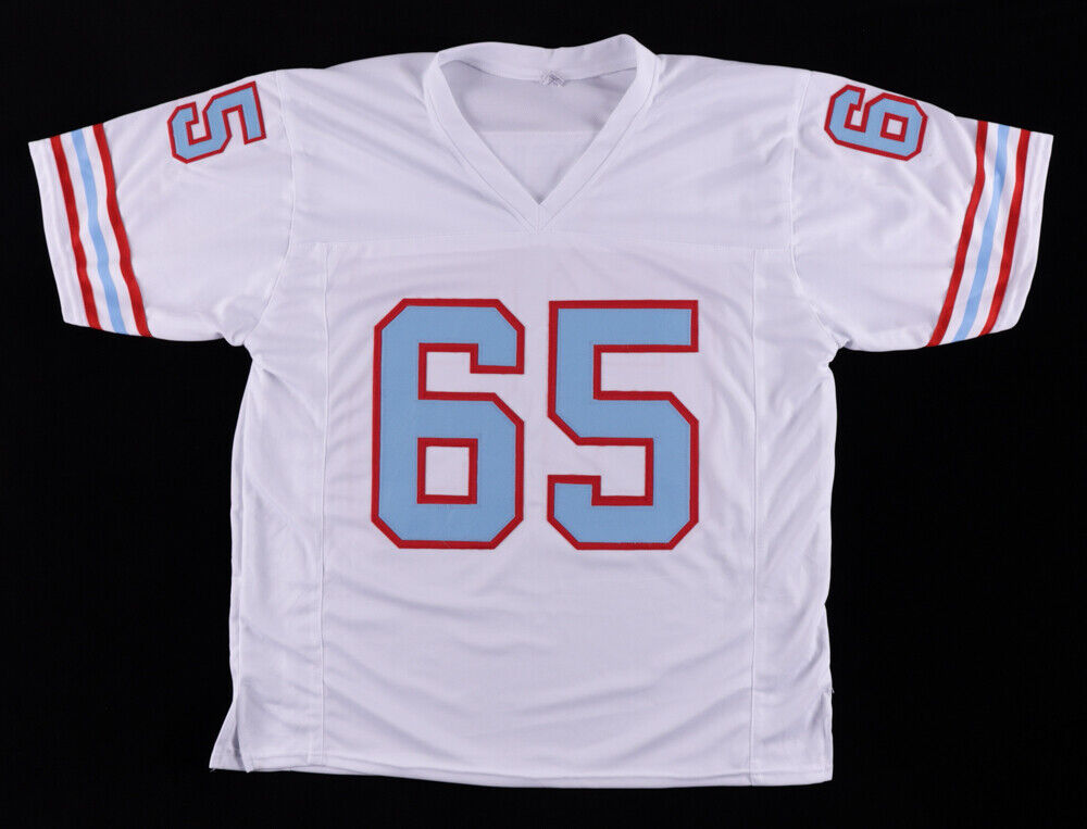 Elvin Bethea Signed Houston Oilers White Jersey Inscribed "HOF '03" (JSA COA)