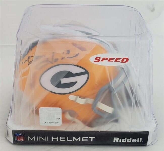 Don Horn Signed Green Bay Mini Helmet (JSA COA) Packers #2 Q.B behind Bart Starr