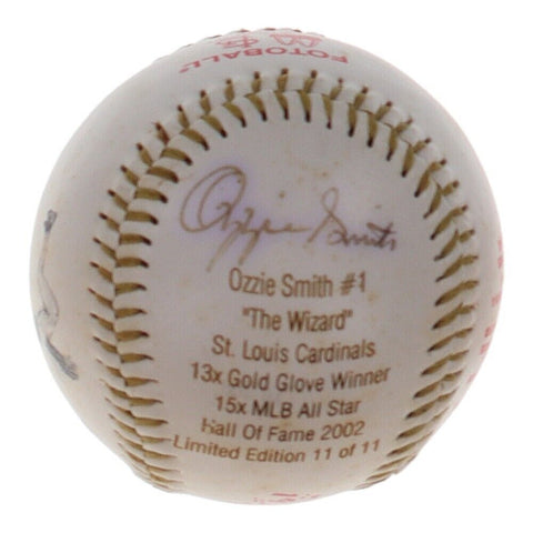 Ozzie Smith Signed LE Career Stat Engraved Baseball (JSA COA) St. Louis Cardinal