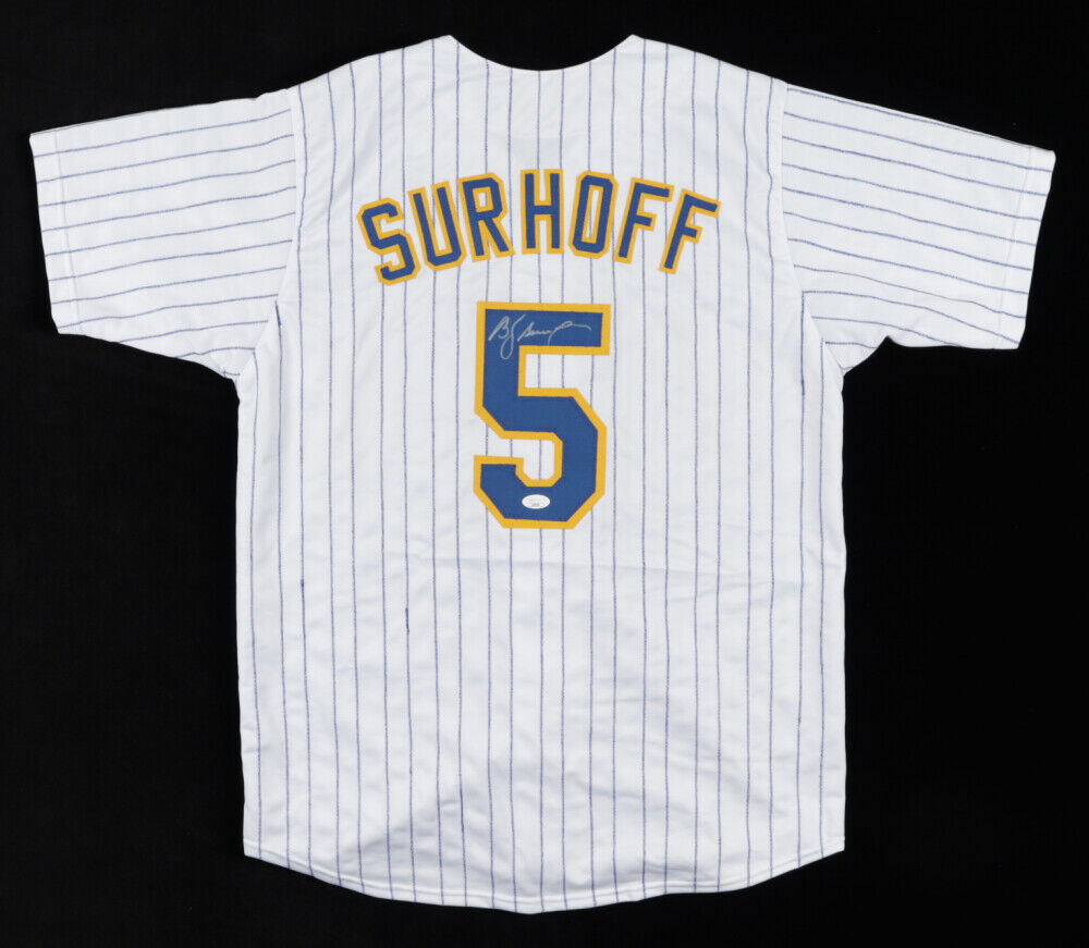 B. J. Surhoff Signed Milwaukee Brewers Jersey (JSA COA) Brew Crew Catcher 87-95