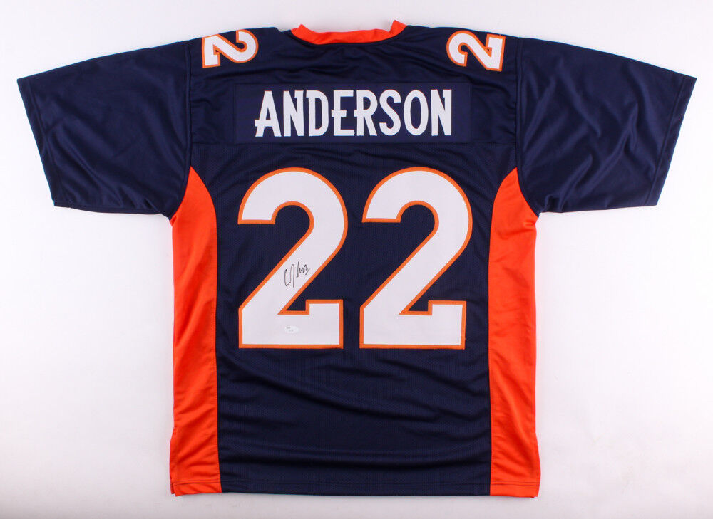 C J. Anderson Signed Broncos Jersey (JSA COA) Super Bowl L Champion Running Back