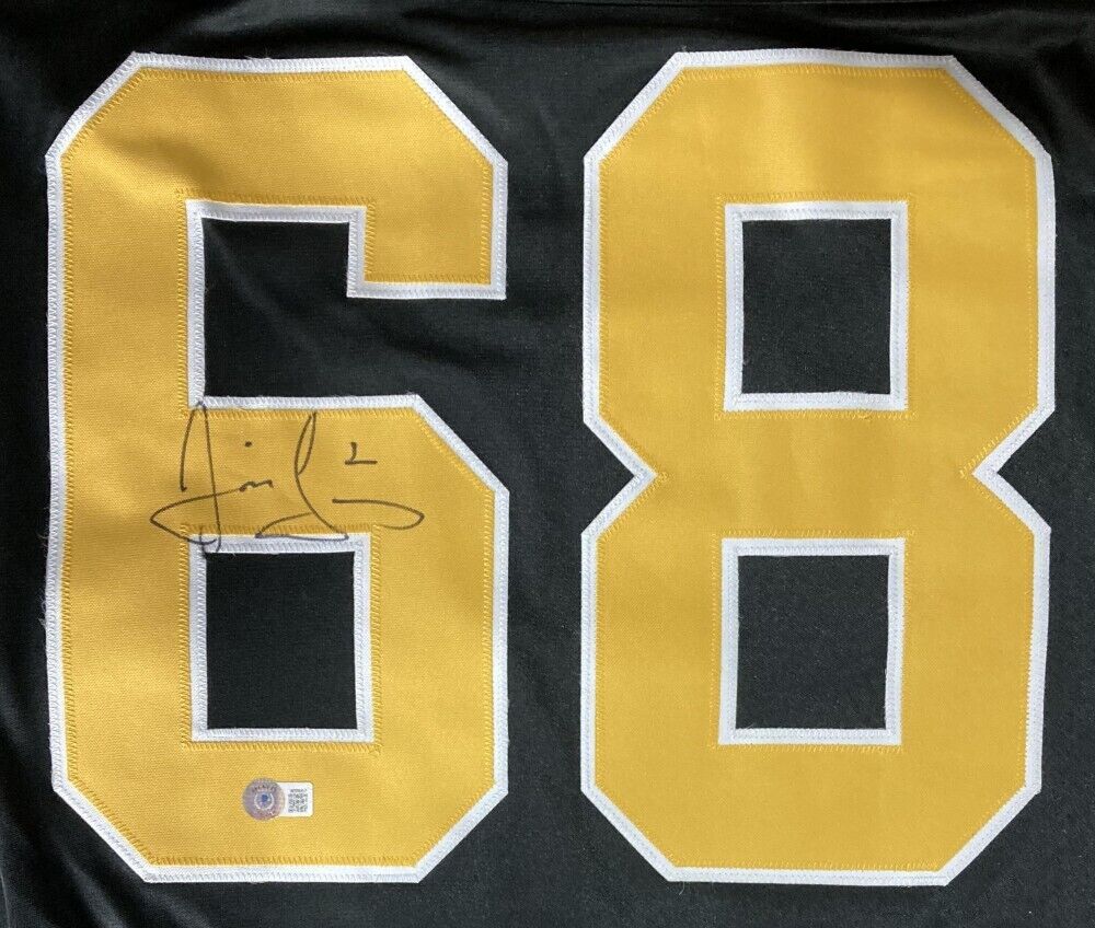 Jaromir Jagr Signed Penguins Jersey (Beckett) Pittsburgh 2xStanley Cup Champ R.W