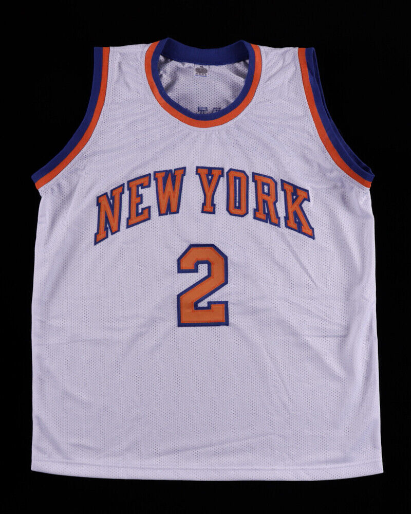 Larry Johnson Signed New York Knicks Jersey (PSA COA) 1991 #1 Overall Draft Pick