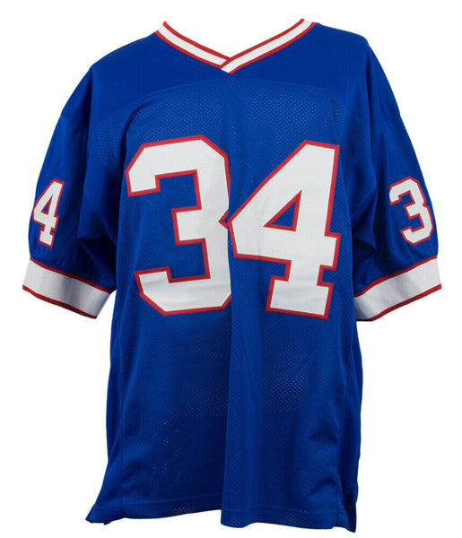 Autographed/Signed Thurman Thomas Buffalo White Football Jersey JSA COA