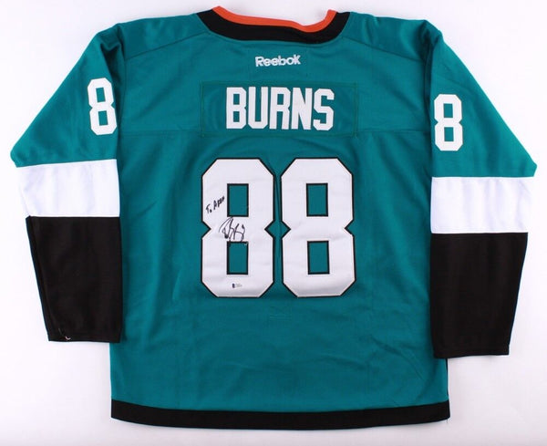 Reebok San Jose Sharks Brent Burns nhl hockey jersey Size s premier –  Rare_Wear_Attire