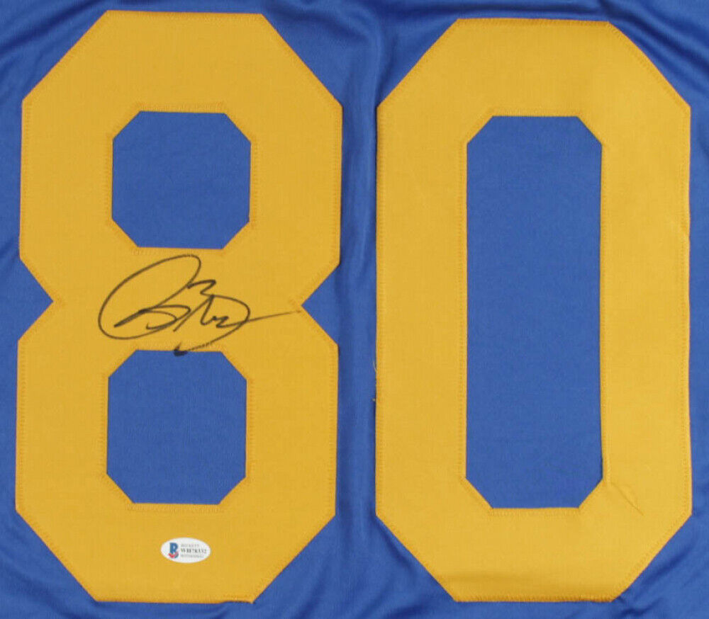 Isaac Bruce Signed Los Angeles Rams Jersey (Beckett Hologram) 4xPro Bowl W.R.