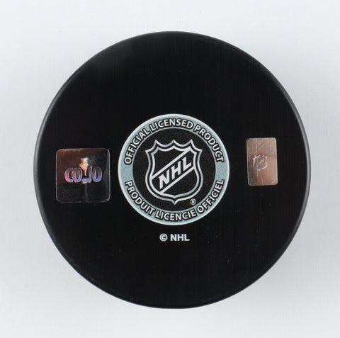 Jack Campbell Signed L.A. Kings Logo Puck Inscribed "1st NHL Win" & "2/27/2018