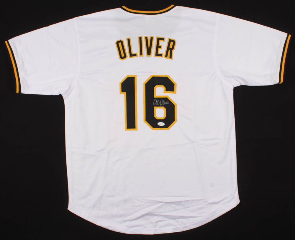 Al Oliver Signed Pittsburgh Pirates "Scoop" Jersey (JSA) 7×All-Star 1.B. / O.F.