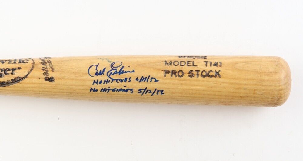 Carl Erskine Signed Louisville Slugger Pro Stock Brooklyn Dodgers Bat (Beckett)