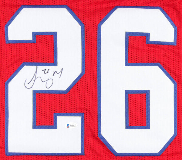 Sony Michel Autographed Signed Jersey - Beckett Authentic - Red at 's  Sports Collectibles Store