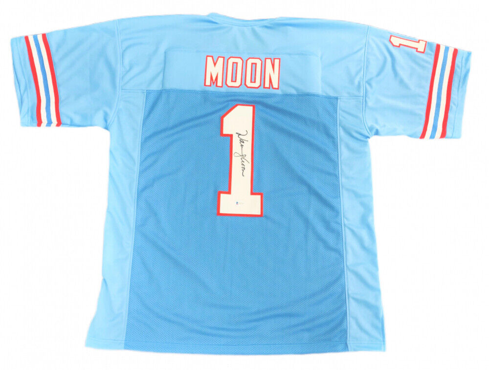 Warren Moon Signed Houston Oilers Jersey (Beckett) 9× Pro Bowl Q.B.