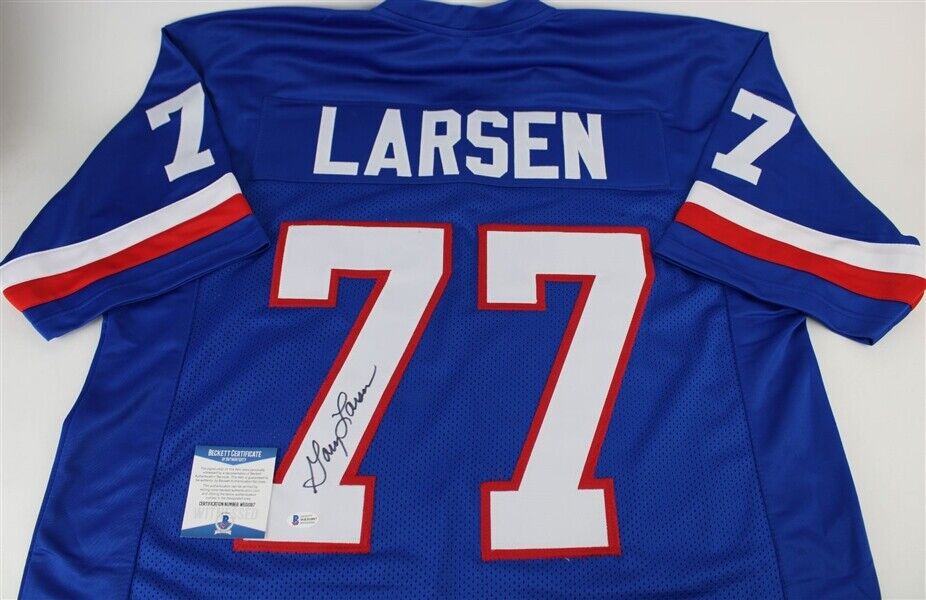 Gary Larsen Signed Minnesota Vikings NFC Pro Bowl Jersey (Beckett COA)All Pro DT