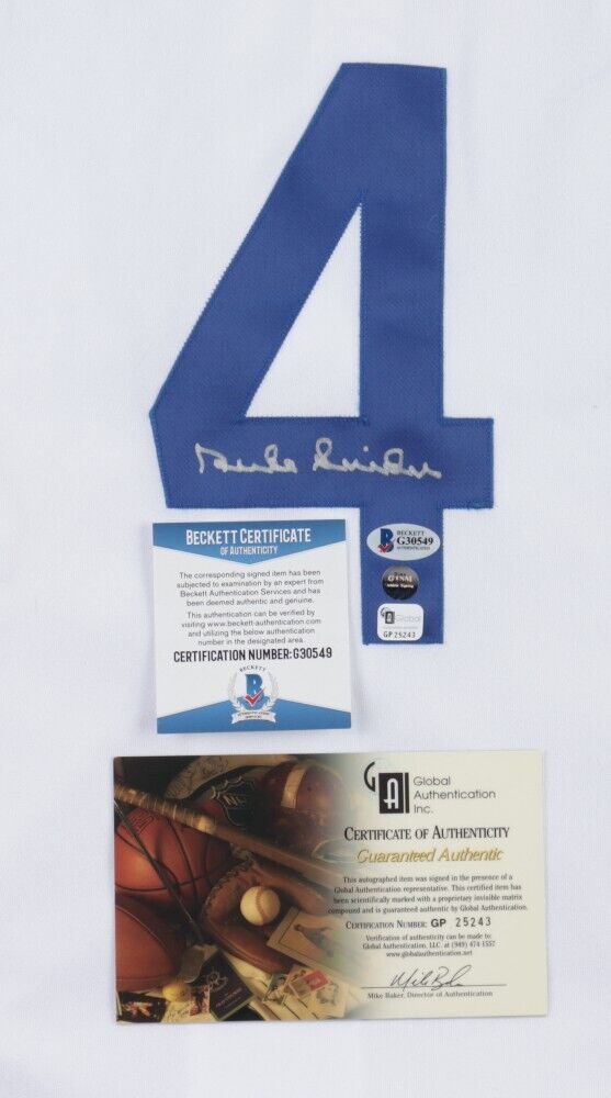 Duke Snider Signed Brooklyn Dodger Jersey (Beckett) 1955 & 59 World Series Champ