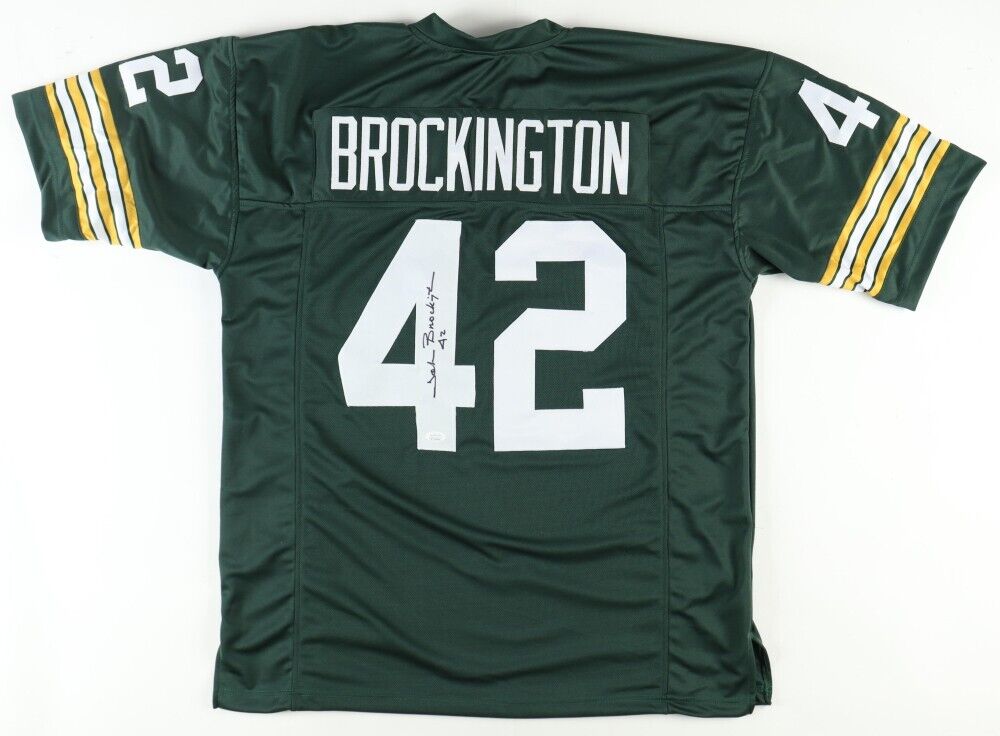 John Brockington Signed Packers Jersey (JSA COA) Green Bay 1st Round Pck 1971 RB