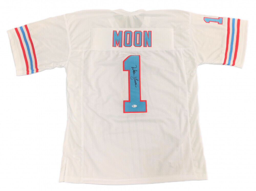 Warren Moon Signed Houston Oilers Jersey (Beckett COA) 9×Pro Bowl Q.B.