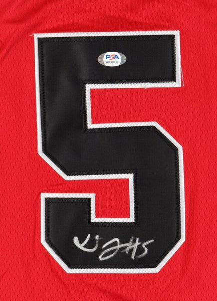 Derrick Jones Jr Signed Chicago Bulls Black Jersey (PSA) Ex-UNLV / Pow –