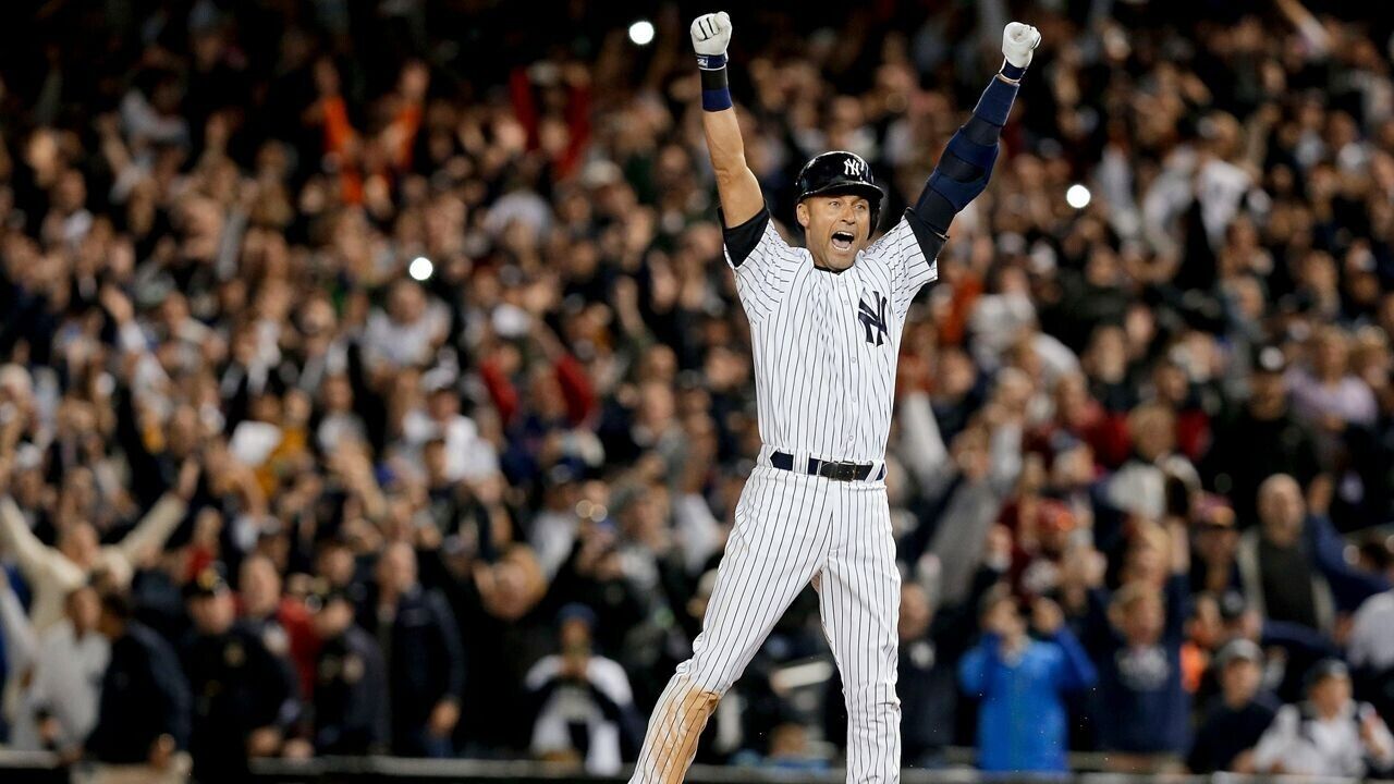 Derek Jeter New York Yankees 35x43 Framed Jersey / 5xWorld Series Champion S.S.