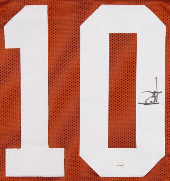 RSA Vince Young Signed Tennessee Navy Football Jersey (JSA)