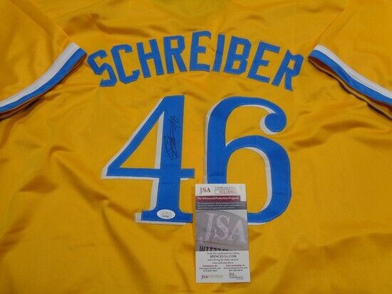 John Schreiber Signed Boston Red Sox Citi Connect Jersey JSA COA Bosox  Pitcher